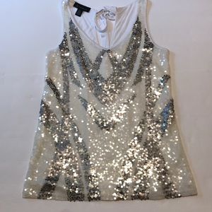 Silver sequined tank